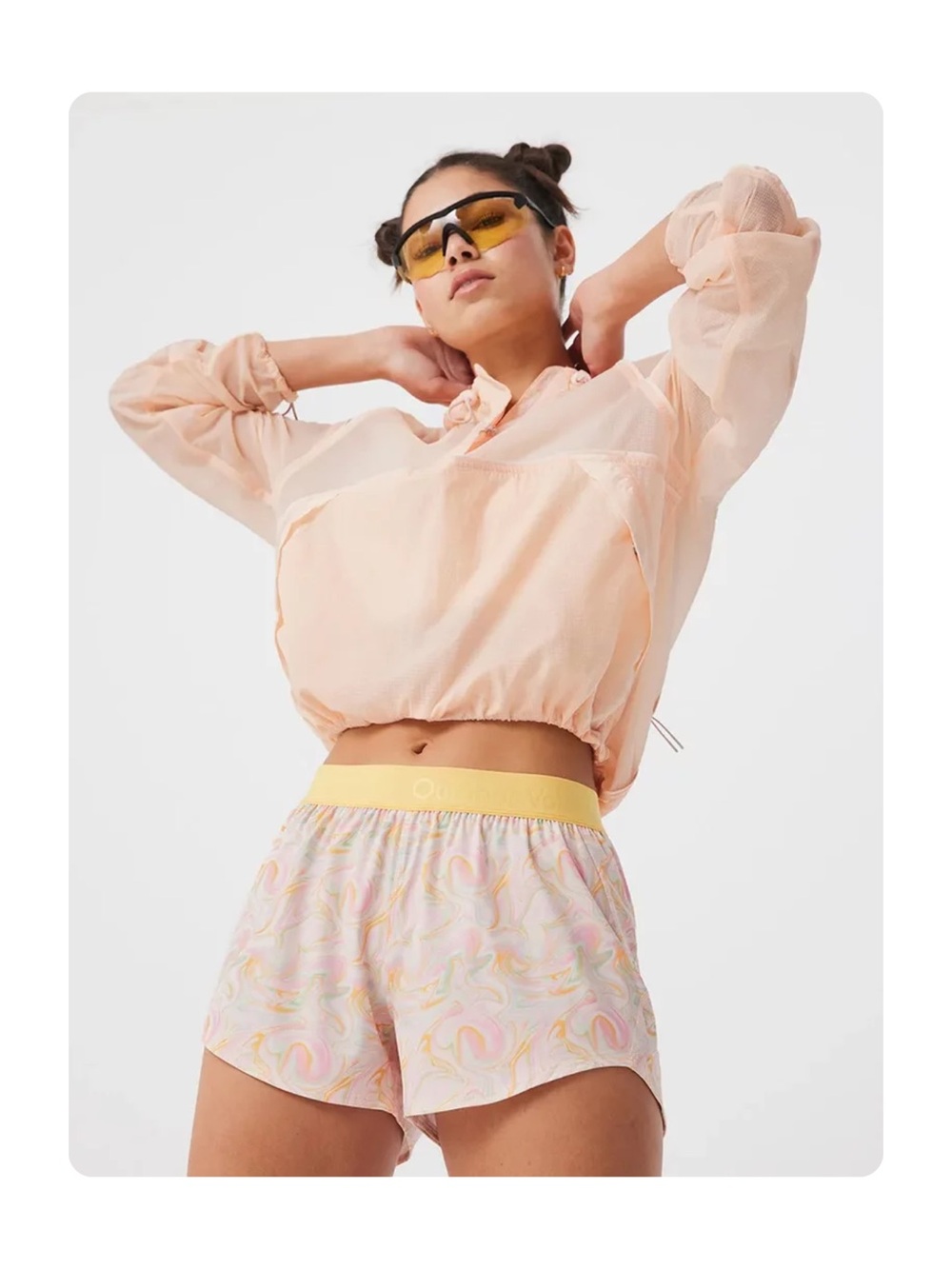 ★ Outdoor Voices Athleisure Relay Shorts 3" Pink Marble Medium Unlined M ★